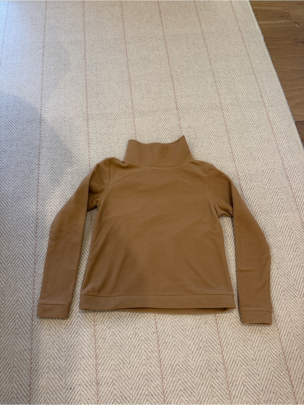 Dudley Stephens Women’s Camel Turtleneck Sweater - Classic Long Sleeve